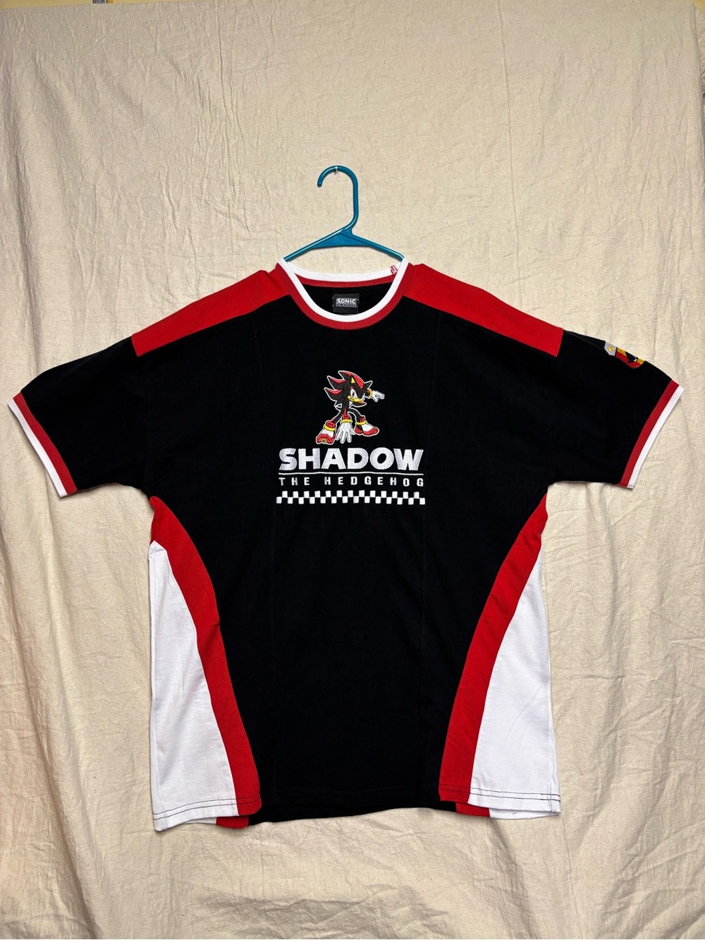 Shadow The Hedgehog Black, Red & White Graphic Tee